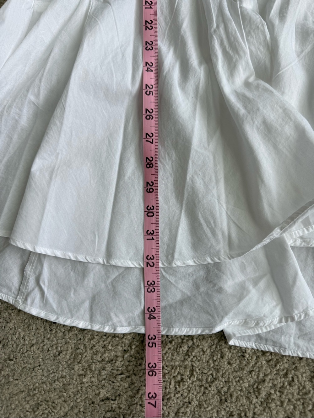 Avec Les Filles 100% Cotton White Button-Down Longline Peplum Shirt Size: L - Picture 11 of 13